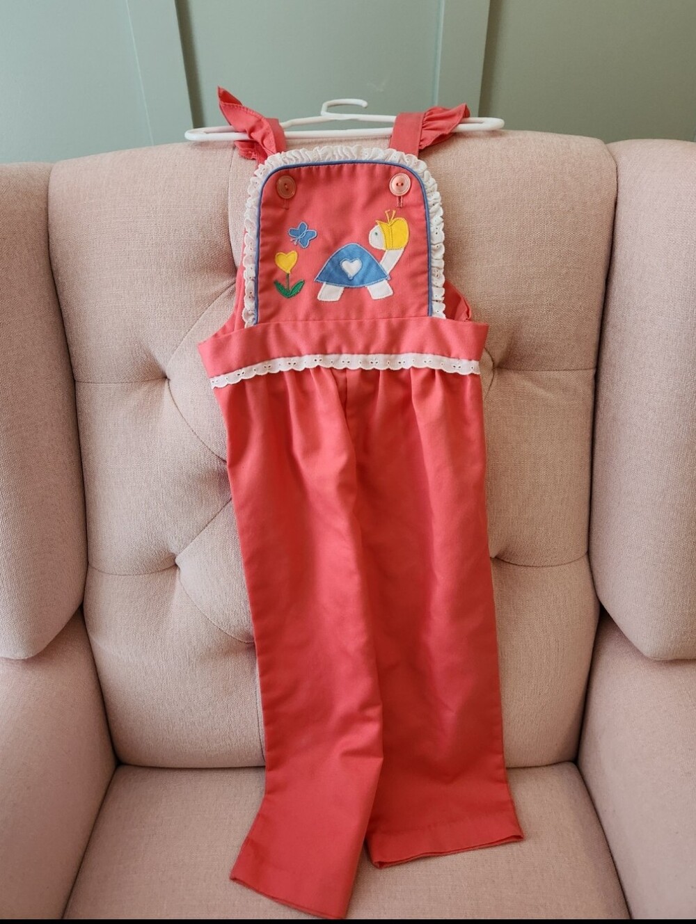 Vintage By Thomas Made In Usa 3 Or 3t Toddler Overalls with Turtle Cottagecore